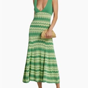 Ramy Brook Green Patterned Maxi Dress